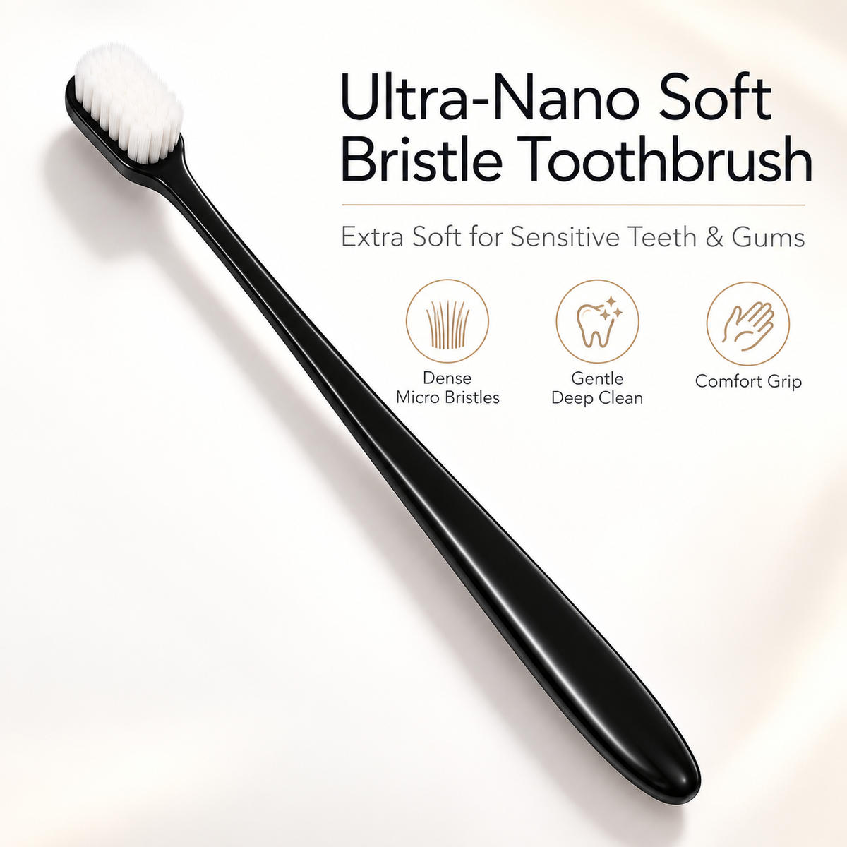 Ultra-Nano Soft Bristle Toothbrush – Gentle Deep Clean for Sensitive Teeth & Gums