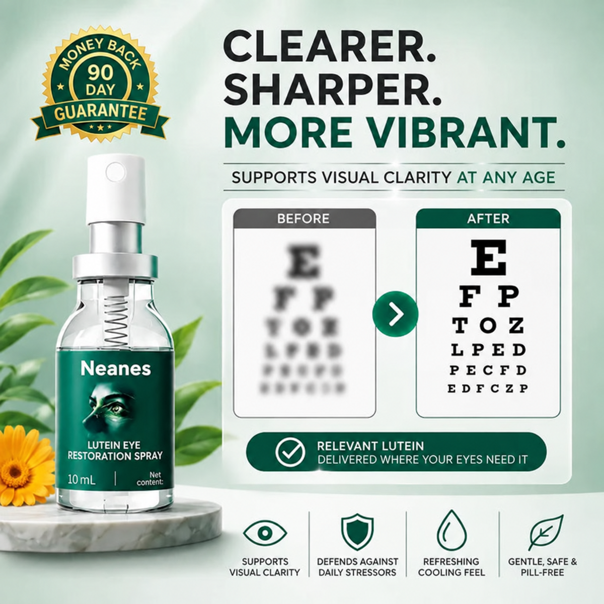 Lutein Eye Care Spray — 10-Second Daily Routine
