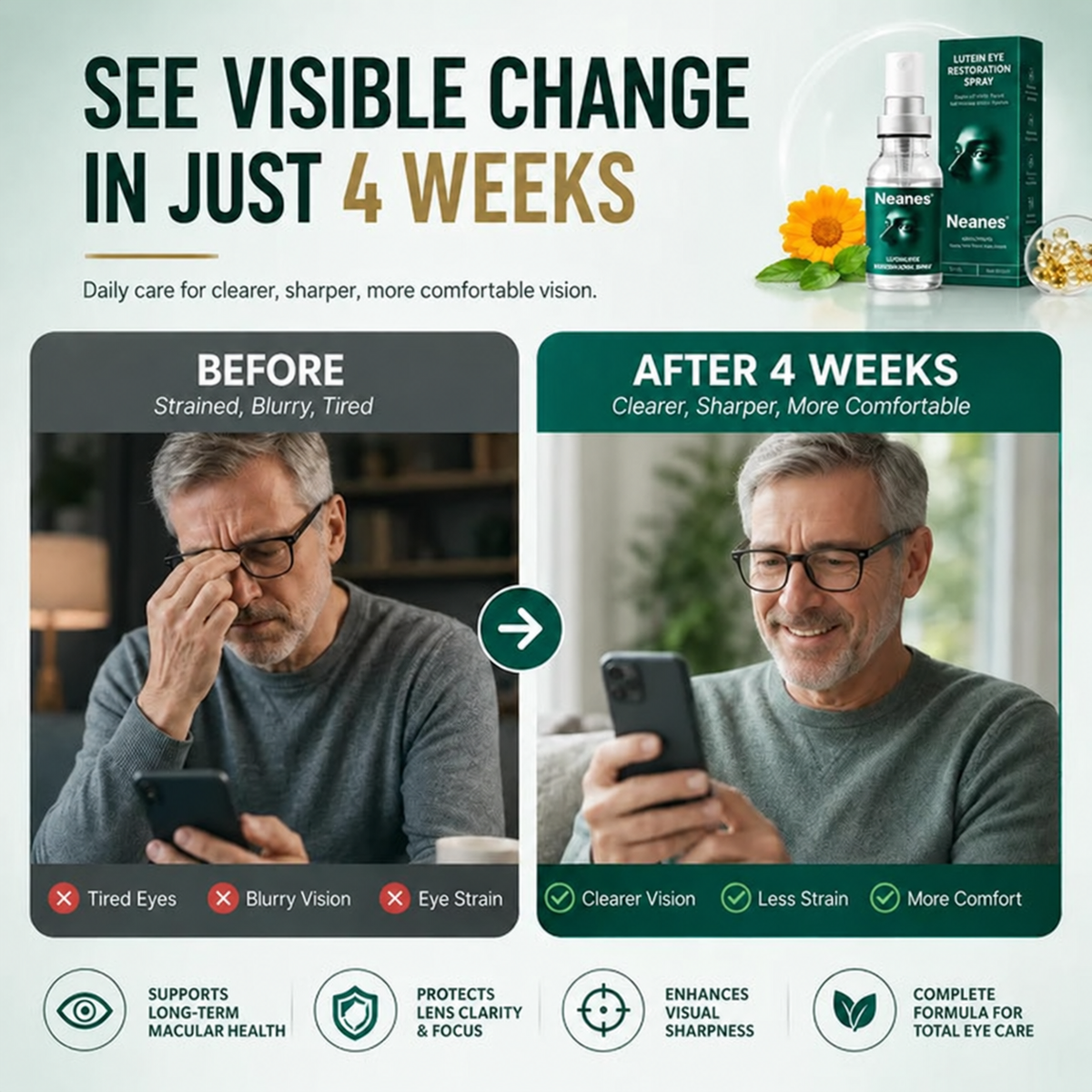 Lutein Eye Care Spray — 10-Second Daily Routine