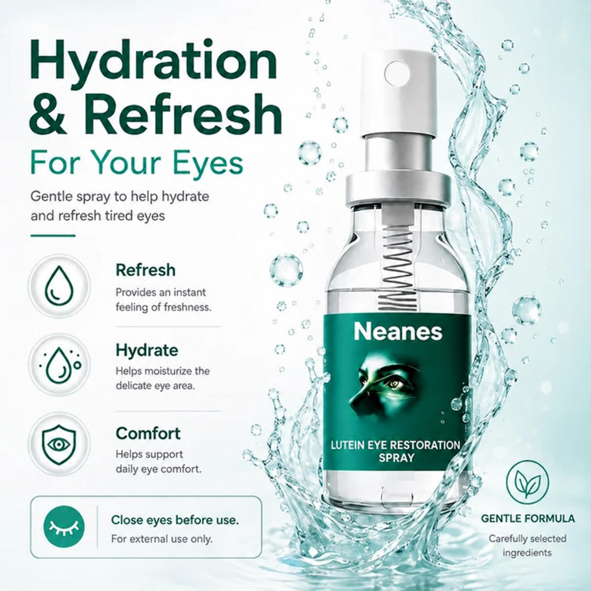 Lutein Eye Care Spray — 10-Second Daily Routine