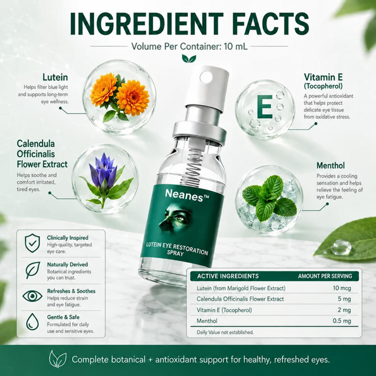 Lutein Eye Care Spray — 10-Second Daily Routine