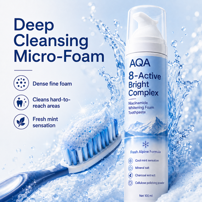 [Professional Grade] AQA Niacinamide Foaming Toothpaste 8X