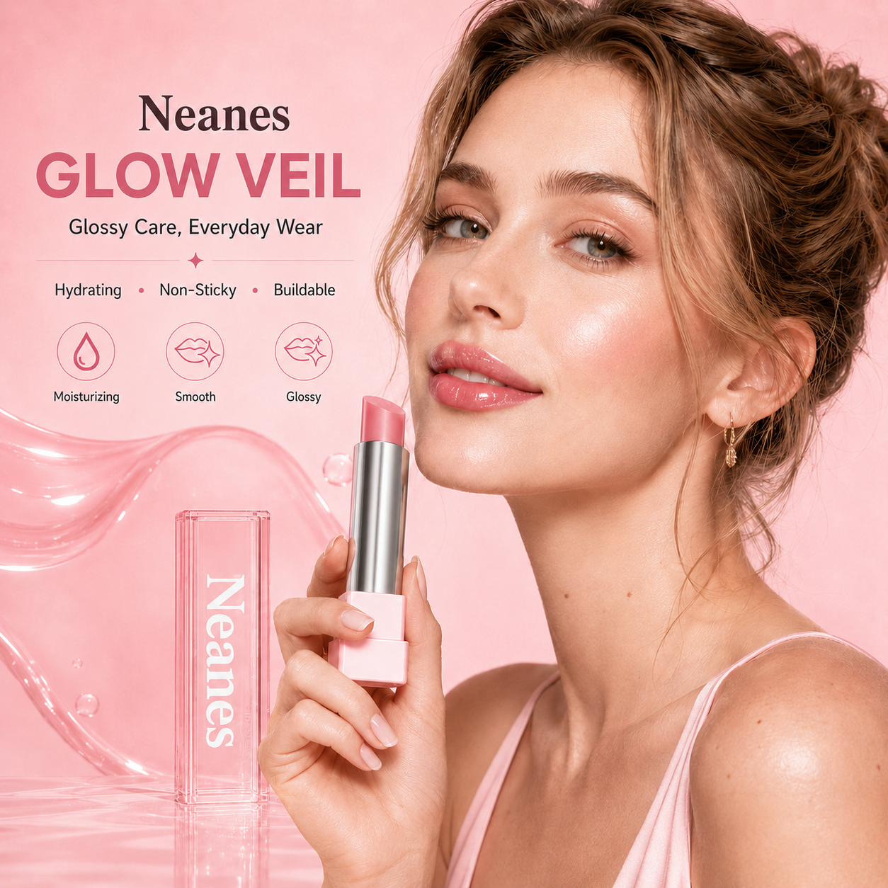 Last Day Buy 1 Get 1 Free|Neanes GLOW VEIL LIP SHEEN OIL BALM