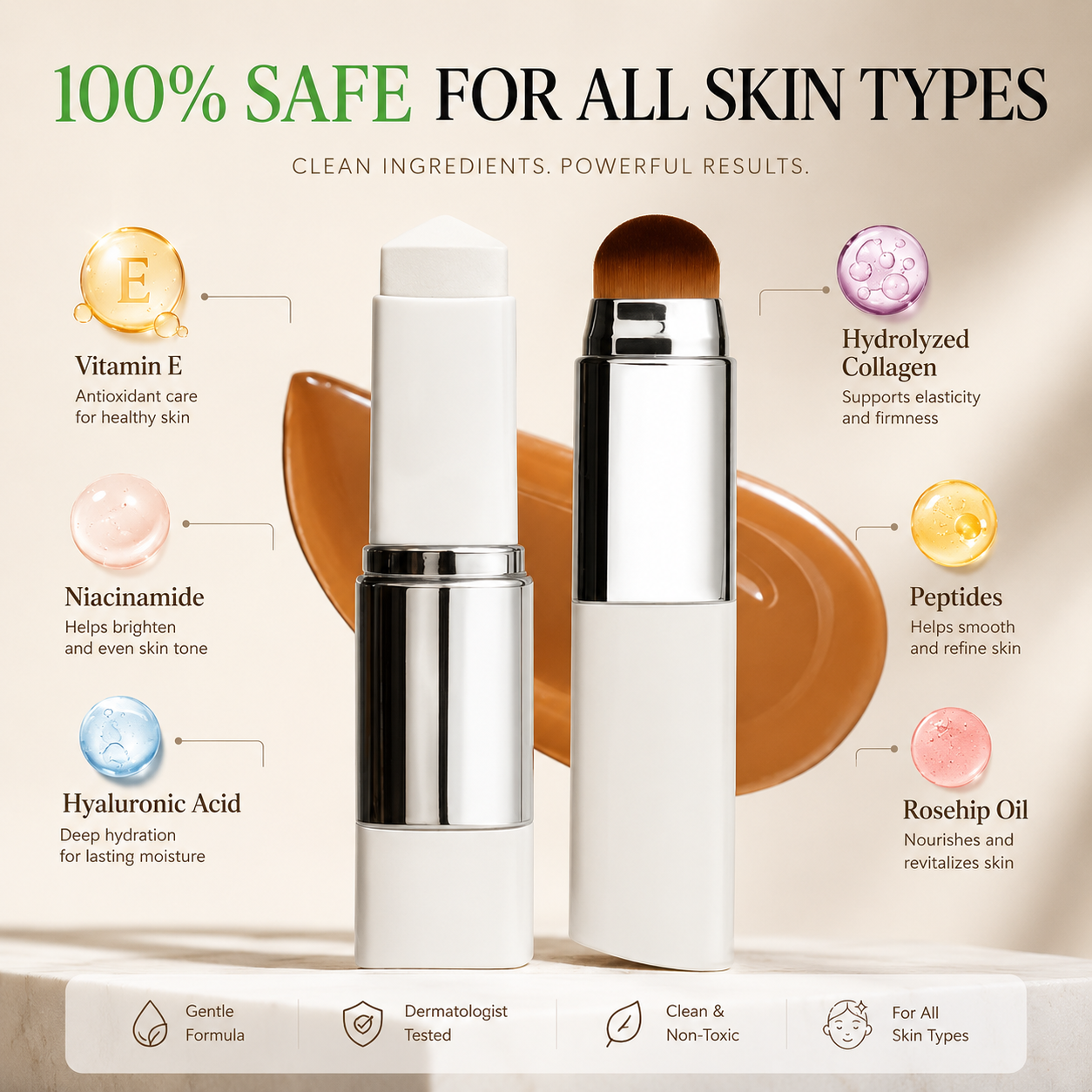 Neanes™ Korean Color-Changing Foundation stick