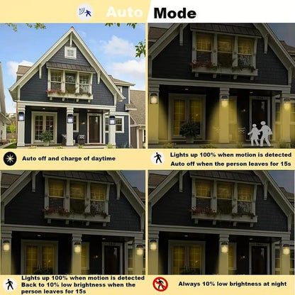 Solar Outdoor Wall Lights with Motion Sensor