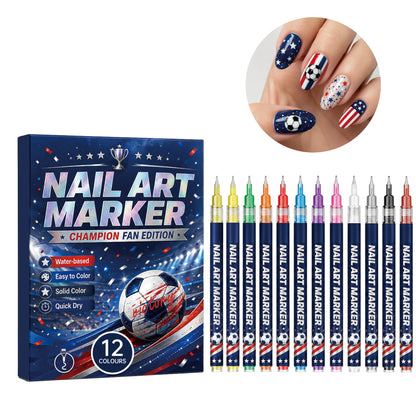 Neanes™12-color fan-themed nail art brushes