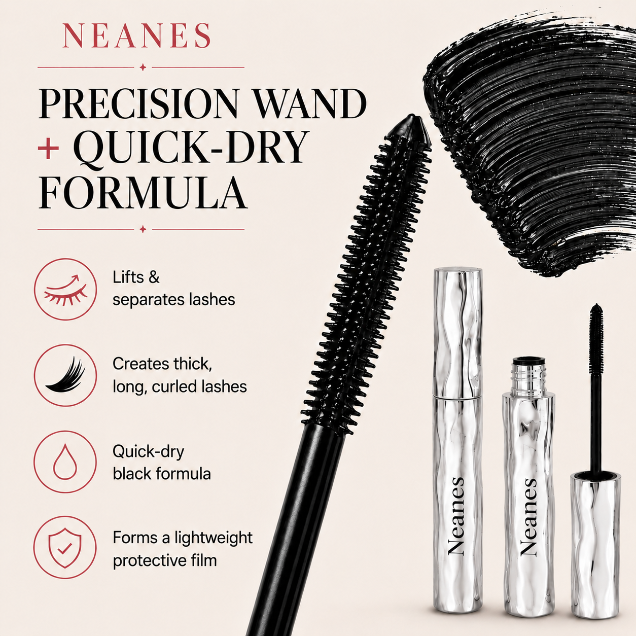 LAST DAY - BUY 1 GET 1 FREE💜Waterproof Curling & Lengthening Mascara