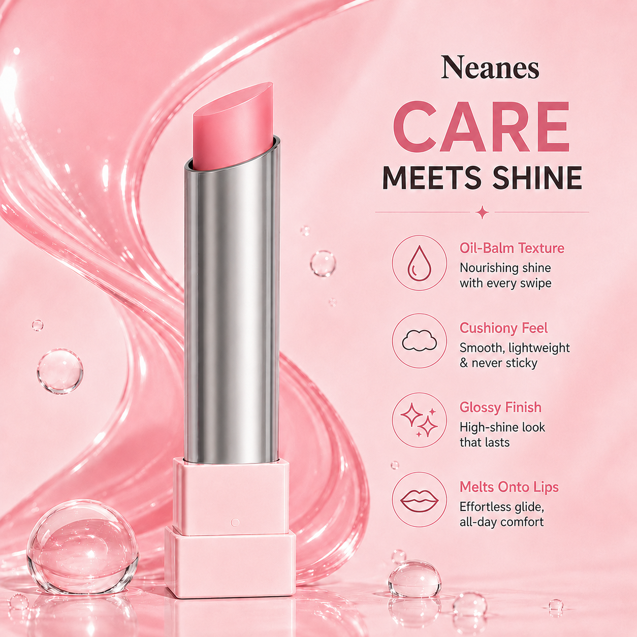 Last Day Buy 1 Get 1 Free|Neanes GLOW VEIL LIP SHEEN OIL BALM