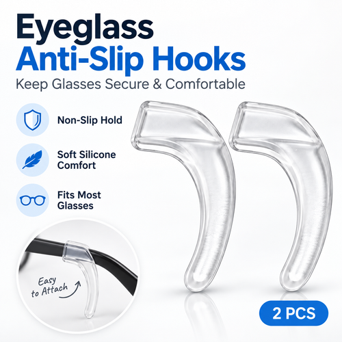 Anti-Slip Eyeglass Hooks – Keep Your Glasses Secure & Comfortable