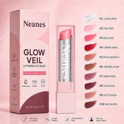 Last Day Buy 1 Get 1 Free|Neanes GLOW VEIL LIP SHEEN OIL BALM