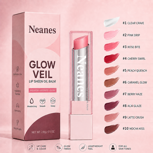 Last Day Buy 1 Get 1 Free|Neanes GLOW VEIL LIP SHEEN OIL BALM