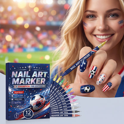 Neanes™12-color fan-themed nail art brushes