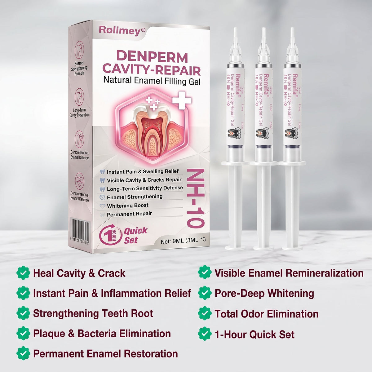 🇺🇸Rolimey® DenPerm Cavity-Repair Natural Enamel Filling Gel（JG）