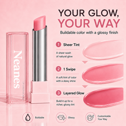 Last Day Buy 1 Get 1 Free|Neanes GLOW VEIL LIP SHEEN OIL BALM