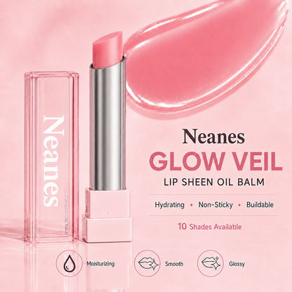 Last Day Buy 1 Get 1 Free|Neanes GLOW VEIL LIP SHEEN OIL BALM