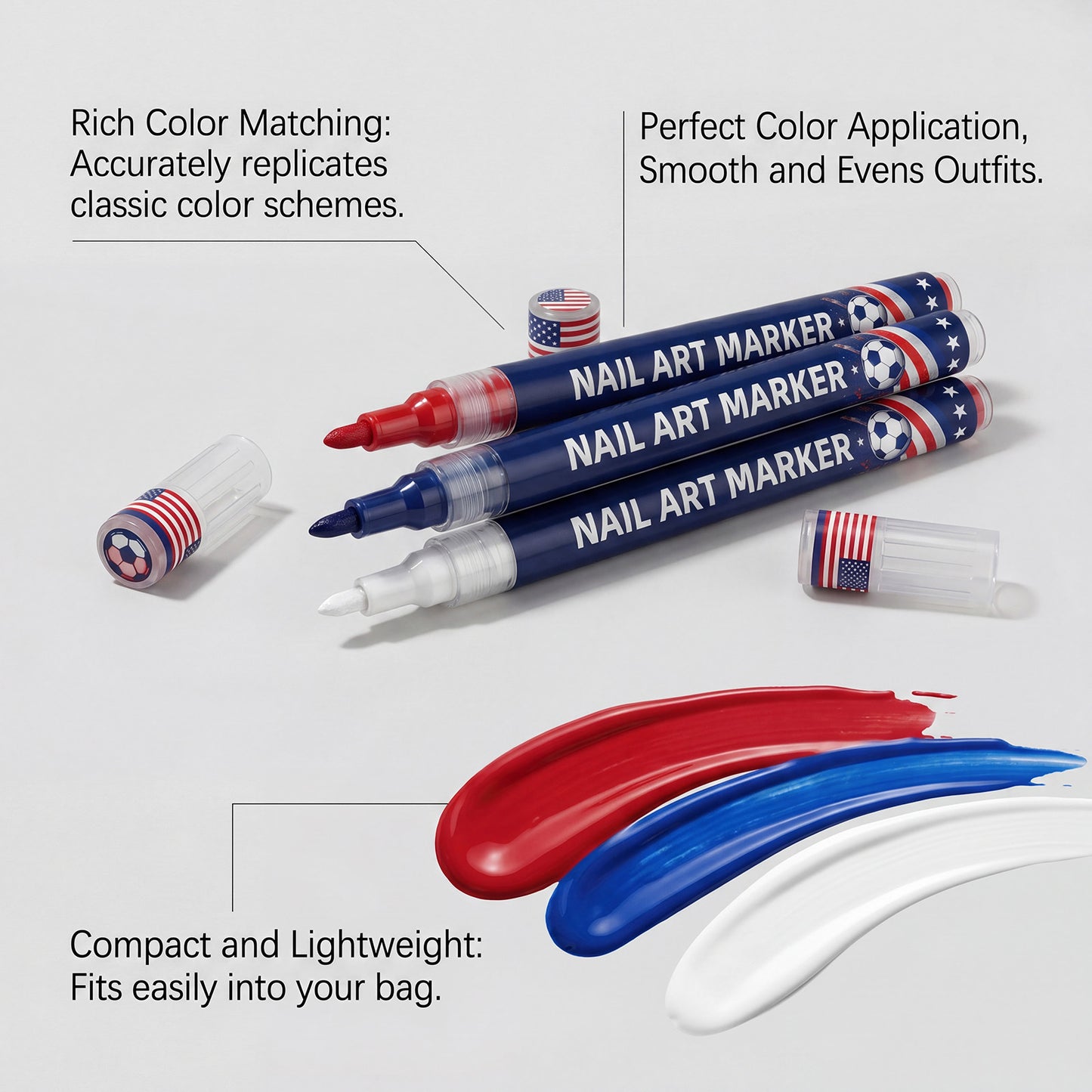 Neanes™12-color fan-themed nail art brushes